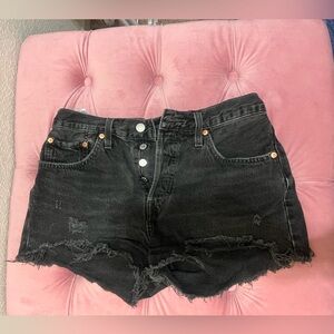 Levi's® 501 Original Cutoff Denim Short Black